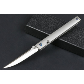 JJ097 D2 Steel Blade Pocket Knife Titanium Camping Survival EDC Tactical Folding Knife UD406659